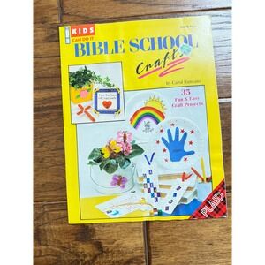 VTG RARE Plaid Kid Can Do It Bible School Crafts Carol Runyans 35 Projects Book